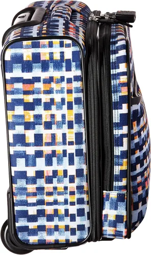 Vista 3 de Vera Bradley Bolsa de trabajo con ruedas Softside para mujer Bloques abstractos