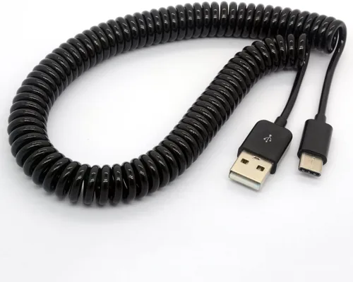 Vista 11 de Cable de expansión USB 2.0 en espiral de 10 a 105 pulgadas, tipo A macho a mini B, cable USB largo en espiral estándar, flexible, largo