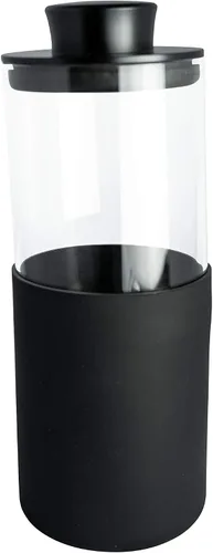 Vista 9 de Hanser Tarro de almacenamiento de vidrio Recipiente de vidrio hermético (9.5 fl oz) Tapa de aluminio con anillo de sellado Incluye cubierta