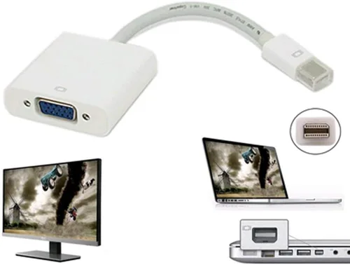 Vista 2 de Adaptador Mini DisplayPort a VGA hembra para Mac