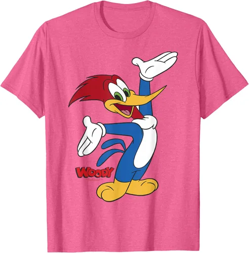 Vista 25 de Woody Woodpecker Camiseta con logotipo de cuerpo completo Negro