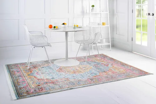Vista 2 de Unique Loom Baracoa Collection - Alfombra Miramar (2' 2" x 3' 1", Celeste/Azul)