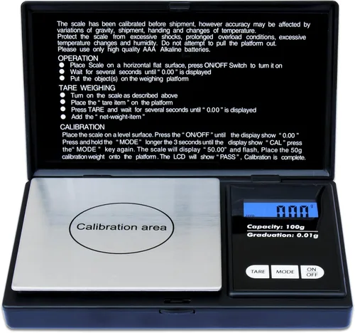Vista 3 de Weighmax Classic 3805 Series - Báscula digital de bolsillo, 100 x 0.00 oz, color negro