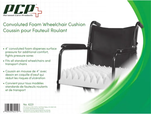 Vista 3 de PCP Cojín para silla de ruedas Caja de huevos de espuma contorneada, color blanco