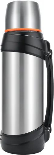 Vista 10 de Termos de café grandes de 64 onzas / medio galón para viajes, jarra de agua aislada al vacío clásica con taza de plástico, botella de bebida aislada