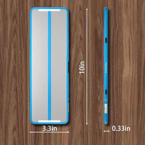 Vista 2 de Colchoneta inflable de gimnasia de 4 pulgadas de grosor para uso doméstico, entrenamiento, animadora, yoga de 10, 13, 16, 20 pies con bomba de aire