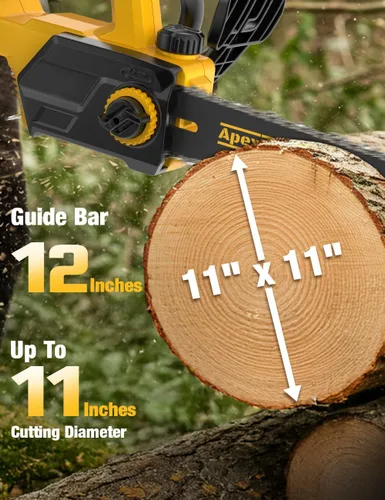 Vista 7 de Motosierra eléctrica sin escobillas de 12 pulgadas, inalámbrica, para batería Dewalt de 20 V, motosierra compacta con corte potente de 44.3 pies/S