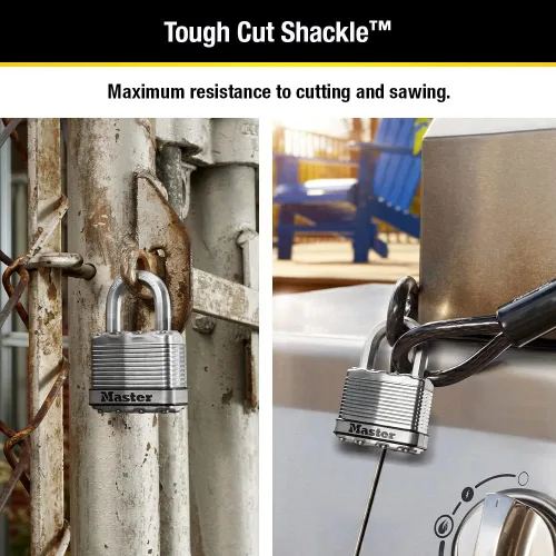 Vista 3 de Master Lock M5XD Magnum - Candado resistente con llave, 1 paquete
