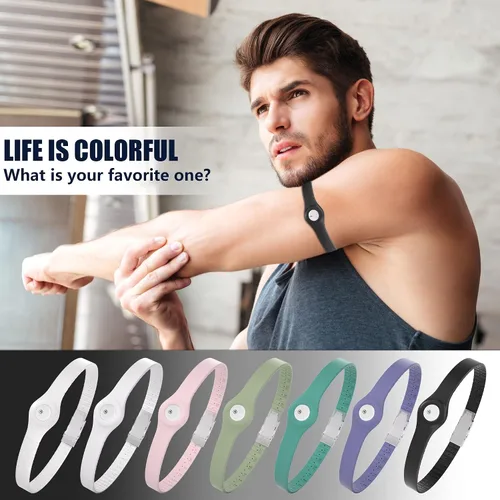 Vista 5 de Divoti Brazalete de Cubierta para Sensor de Monitor de Glucosa Compatible con Freestyle CGM Libre 3 Corte Ajustable de Silicona para Ajuste
