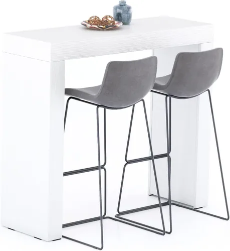Vista 10 de Mobili Fiver Evolution - Mesa alta de bar de cocina fabricada en Italia Ahorra Espacio, Mesa de altura de mostrador montada en la pared para 1