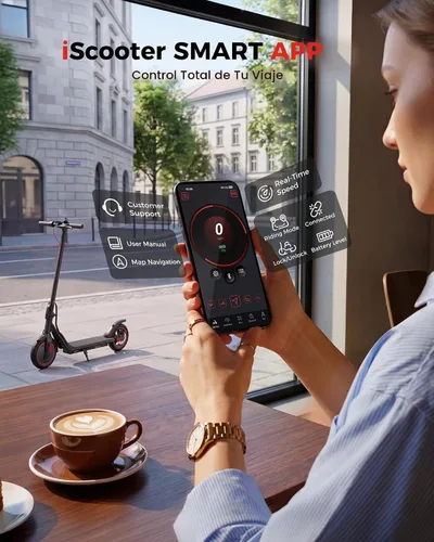Vista 5 de iScooter Scooter eléctrico para adultos y niños grandes, scooter