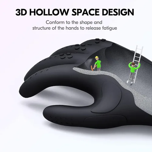 Vista 2 de Vgo... NGG X1 Guantes de trabajo Gription sin costuras, guantes de trabajo para hombres, guantes antideslizantes para almacenamiento y conductores