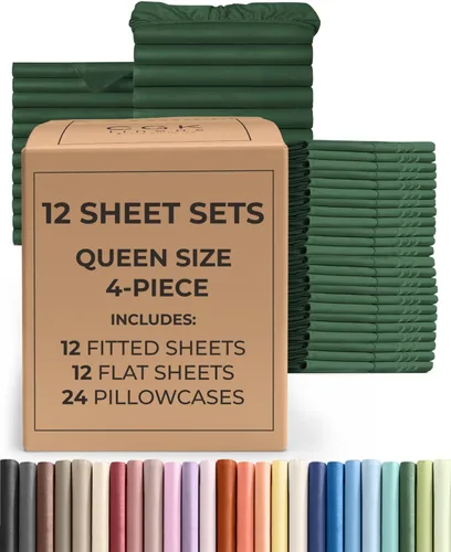Vista 55 de Pack of 2, Twin Size 3 Piece Sheet Set - Breathable & Cooling - White