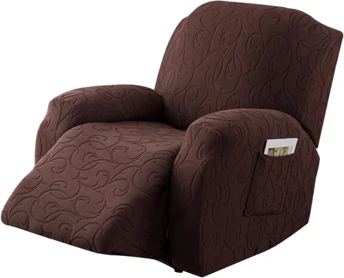 Vista 9 de Funda para Sillón Reclinable de 4 Piezas Elástica, Funda Deslizable de Sofá, Cubierta de Sofá para Sofá Reclinable de 1 Asiento, Protector