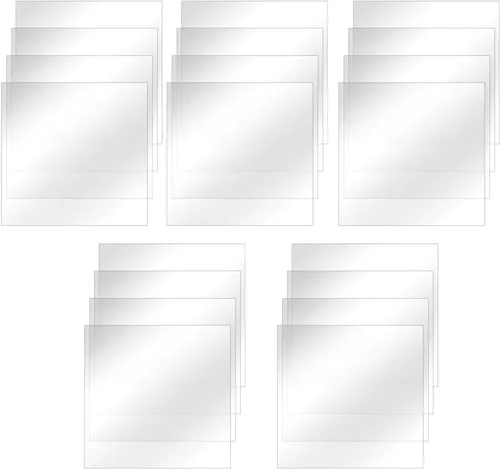 Vista 2 de H&W Papel de hierro de grano de fusible, hoja de planchado de plástico transparente, 20PCS