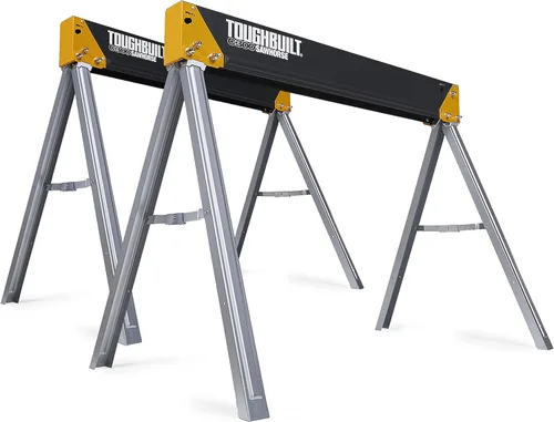 Vista 11 de ToughBuilt - Caballete plegable y mesa de trabajo, 1,100 libras, TB-C300