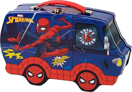 Vista 2 de Paw Patrol - Estaño en forma de camioneta para llevar, azul, con cerradura de mango y cierre