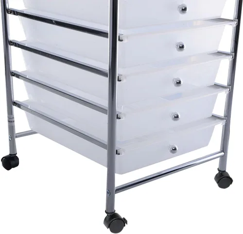 Vista 7 de Giantex Carrito de almacenamiento de 10 cajones, carrito rodante, álbum de recortes, organizador móvil de papel para la escuela y la oficina