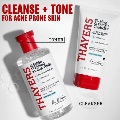 Vista 11 de Thayers Blemish Clearing - Tónico de ácido salicílico, tóner facial para tratamiento del acné con ácido salicílico al 2%, cuidado de la piel