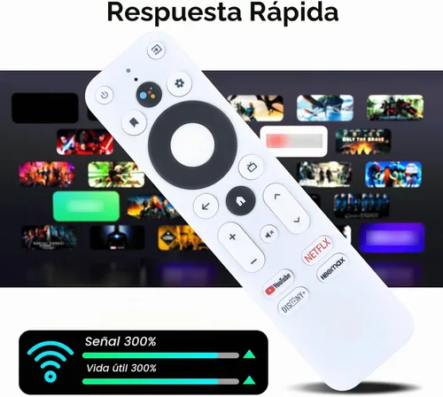 Vista 4 de Control remoto de voz de repuesto para dispositivo de transmisión Onn