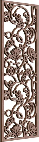 Vista 82 de Caspian Paneles de pared de madera con calado decorativo perforado, 9 3/8 pulgadas de ancho x 24 3/8 pulgadas de alto x 1/4 de alto, cereza