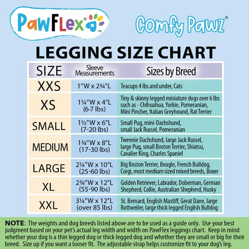 Vista 2 de Comfy Pawz - Leggings protectores antideslizantes de algodón para perros Funda médica para mascotas para patas de perros con agarre de silicona