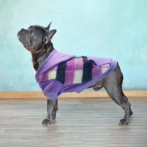 Vista 46 de PUPTECK Sudadera con Capucha para Perro Sudadera para Cachorro Suéter Cálido para Perro Ropa de Invierno Abrigos para Clima Frío para Perros Negro