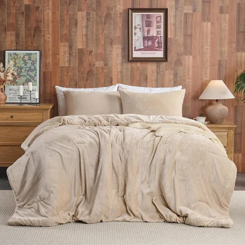 Vista 22 de Wajade Juego de edredón de felpa de pelo sintético teñido anudado negro, juego de ropa de cama mullido y peludo, juego de edredón de microfibra
