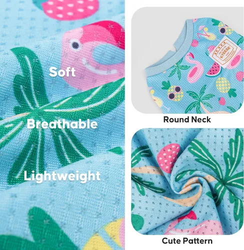 Vista 3 de KYEESE Pijamas para perros, pijamas ligeras para perros pequeños, pijamas de malla transpirable para perros, ropa de una sola pieza suave, cómoda