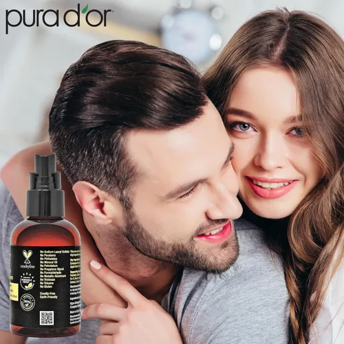 Vista 4 de PURA D'OR Suero avanzado para el cabello y el cuero cabelludo, para adelgazamiento del cabello con triple péptido de cobre, cafeína, mezcla