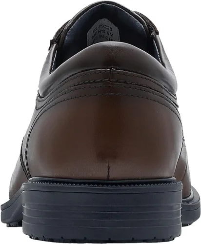 Vista 4 de Shoes for Crews Dress Shoes for Men, Mens Oxfords, Zapatos De Vestir para Hombre, Slip Resistant, Safety, Brown or Black