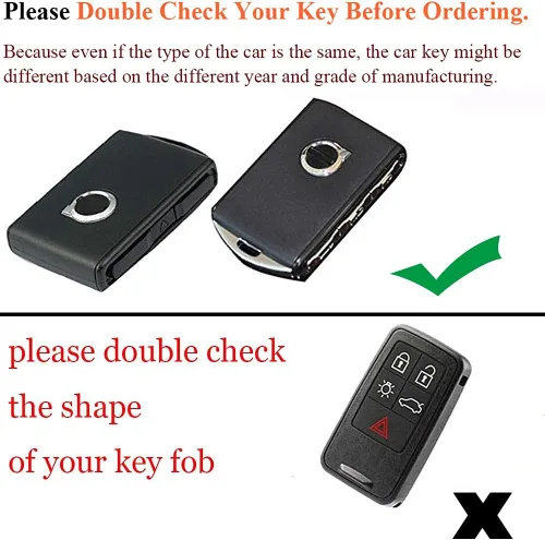 Vista 2 de SANRILY Funda de llave inteligente apta para Volvo, Negro