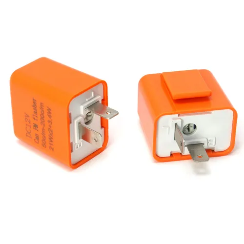 Vista 7 de QWORK Relé de intermitente electrónico de 2 pines para motocicleta, señal de giro hiperflash, señal de giro LED ajustable para motocicleta