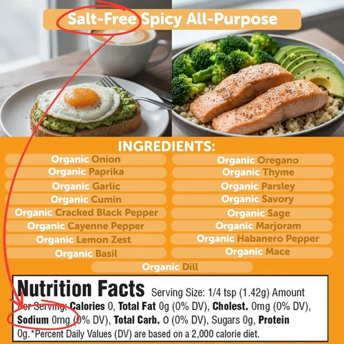 Vista 2 de FreshJax - Mezclas gourmet de especias orgánicas Zero-sodium smoky dry rub for chicken, burgers, and vegetables to easily add a bold, fiery flavor