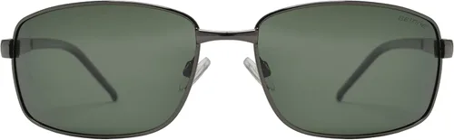 Vista 2 de Fashion Eyelinks Gafas de sol polarizadas con marco de metal rectangular ancho para hombres grandes extra grandes