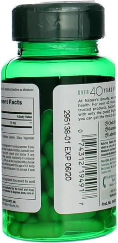 Vista 5 de Nature's Bounty Melatonina 10mg Cápsulas 60 ea (Paquete de 2)