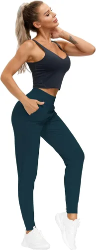 Vista 6 de THE GYM PEOPLE - Pantalones deportivos ajustados para mujer, ligeros, para entrenamiento, yoga, correr y descanso