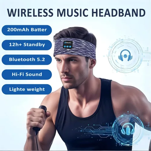 Vista 3 de Auriculares inalámbricos para dormir de lado Azul