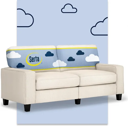 Vista 35 de Serta Palisades Sofás Tapizados para Sala, Sofá de Diseño Moderno, Tela, Beige