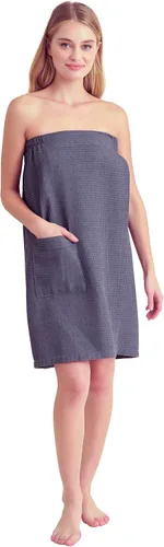 Vista 9 de Women's Bath Wrap - Waffle Weaved Spa Wrap for Women - Comfortable & Adjustable - Absorbent & Quick Dry - Lightweight & Soft
