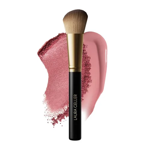 Vista 24 de LAURA GELLER NEW YORK - Brocha retráctil con mango de aluminio Kabuki, para todo el maquillaje facial y base para maquillaje facial líquido, crema