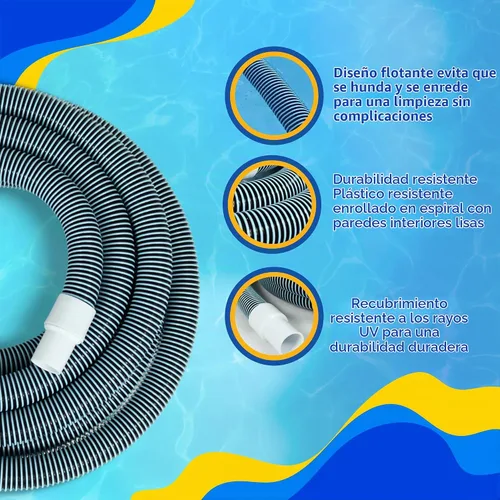 Vista 4 de Haviland NA101 - Manguera de piscina Forger Loop, 18 pies x 1-1/4 pulgadas, azul/blanco
