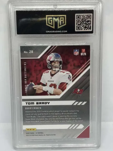 Vista 2 de 2020 Panini XR #28 Tom Brady Tampa Bay Buccaneers GMA 9 MINT Serial Number May Vary