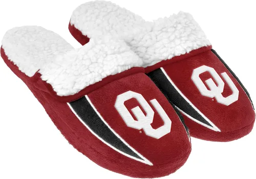 Vista 10 de FOCO mens NCAA College Team Logo Sherpa Moccasin Slippers