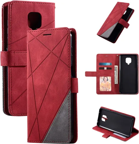 Vista 10 de Funda de cuero tipo cartera para Xiaomi Redmi Note 9 pro/Note 9s/Note 9pro Max, funda de poliuretano con tapa y ranuras de crédito, funda plegable