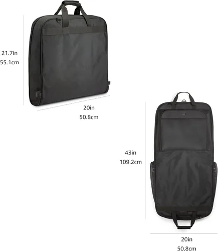 Vista 5 de Tienda Basics Bolsa de ropa de tres pliegues, Negro -, Viajes