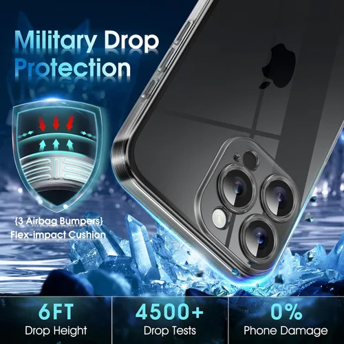 Vista 53 de Supdeal Funda cristalina transparente para iPhone 11, [No se amarillea] [Protección de la cámara] [Probado contra caídas de grado militar] Funda