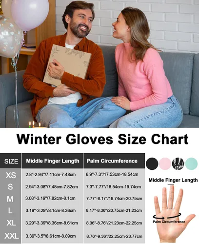 Vista 6 de Generic Guantes de invierno de lana para clima frío, impermeables, pantalla táctil, ciclismo, unisex, para adultos, rosa, ambidiestro, sin botones