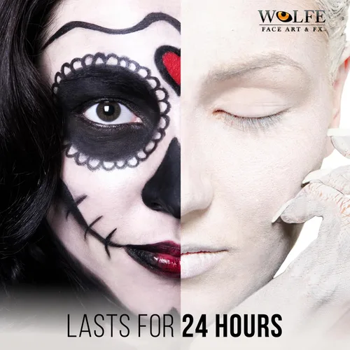Vista 2 de Wolfe F/X Essential Colors - Pintura facial, color blanco (1.06 oz)