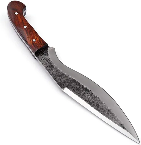 Vista 5 de Big Game Hunter Cuchillo de caza de machete Kukri al aire libre de acero de alto carbono
